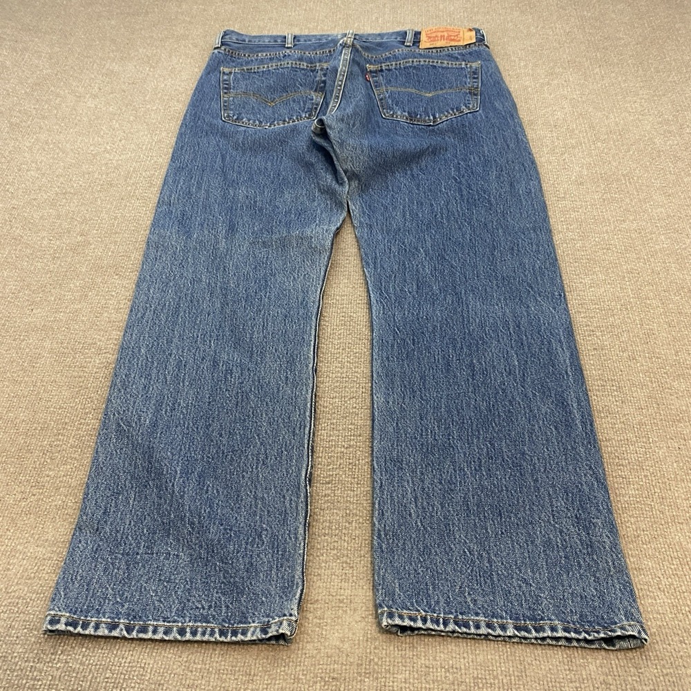 Levis 501 Jeans Mens 38x30 Vintage Y2K Button Fly Faded Distressed Denim 90s